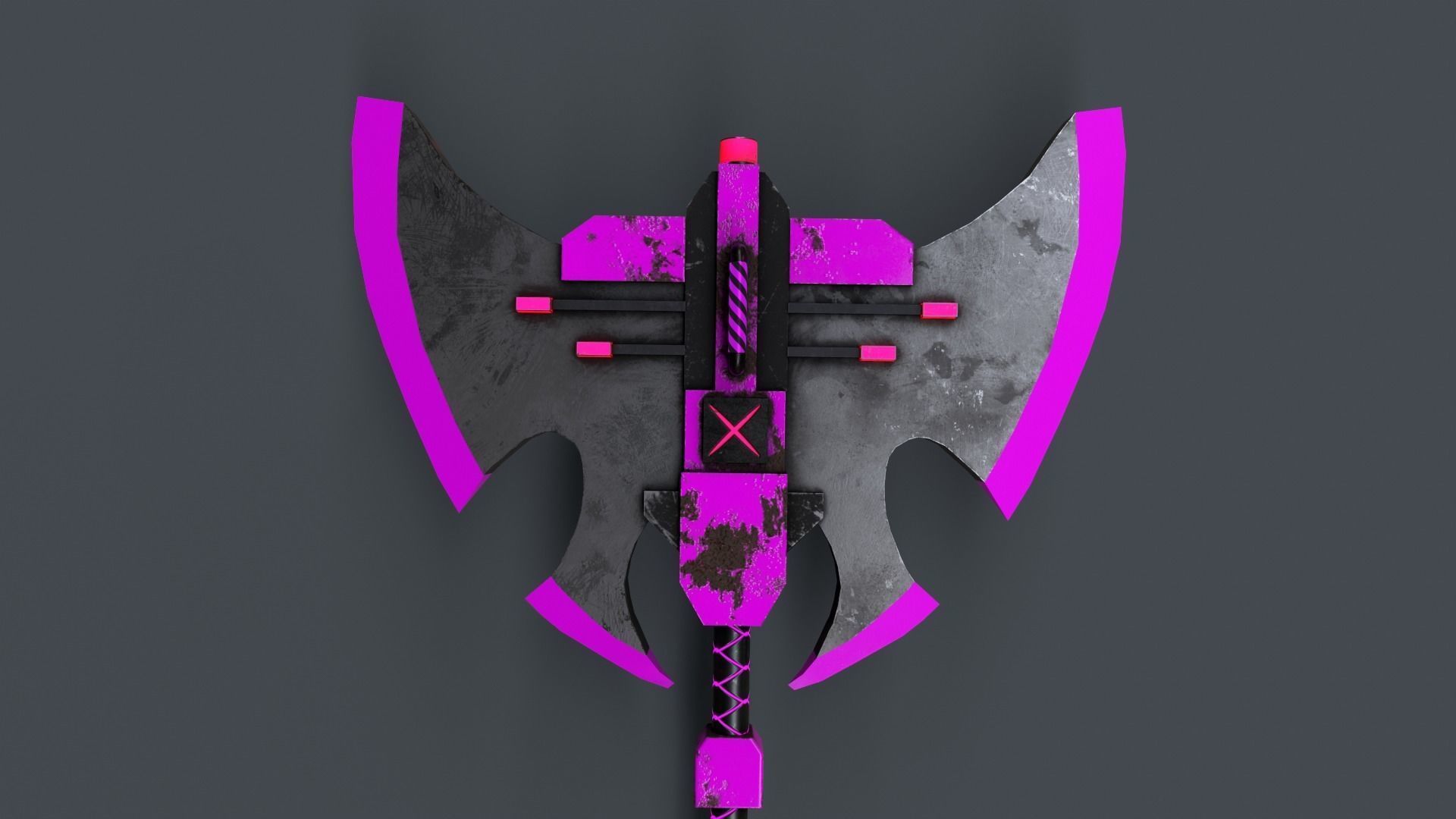 Sci-Fi Axe V4 - 05 Low-poly 3D model_8