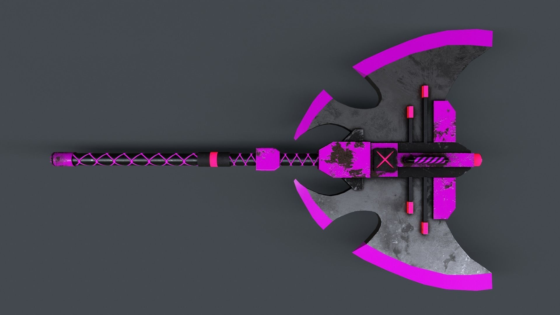 Sci-Fi Axe V4 - 05 Low-poly 3D model_1