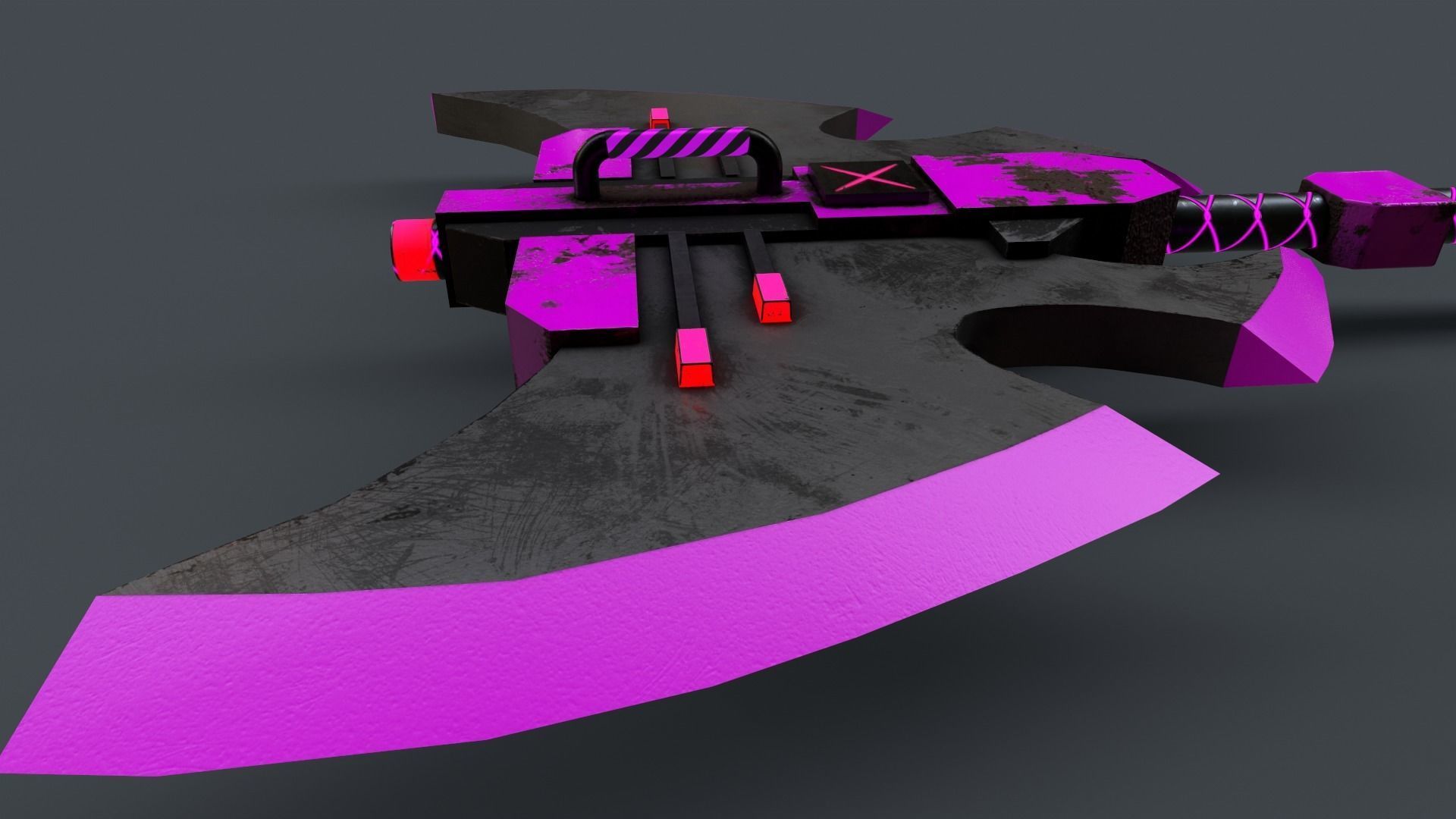 Sci-Fi Axe V4 - 05 Low-poly 3D model_10