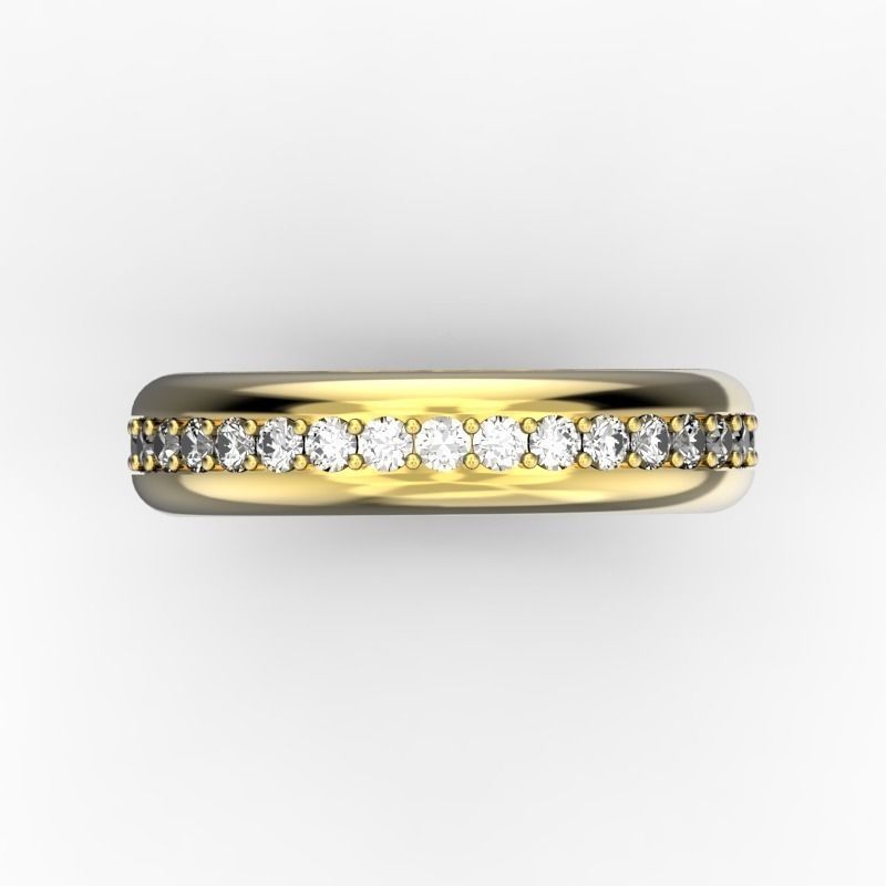 Ring with diamonds 3D print model_1