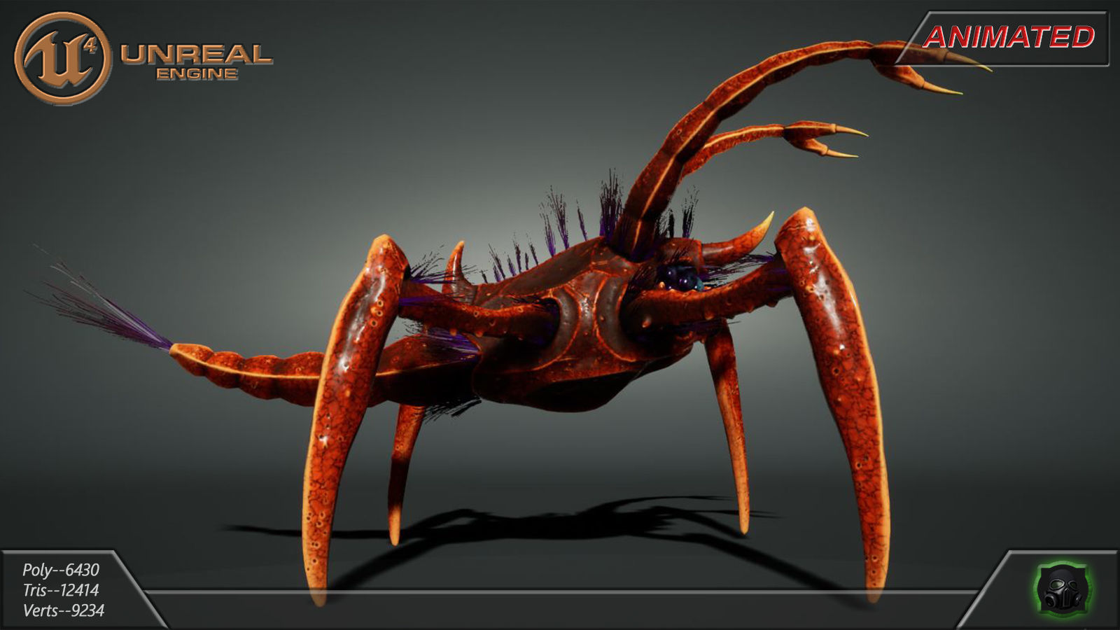  Alien Extraterrestrial Creature 03 Low-poly 3D model_2
