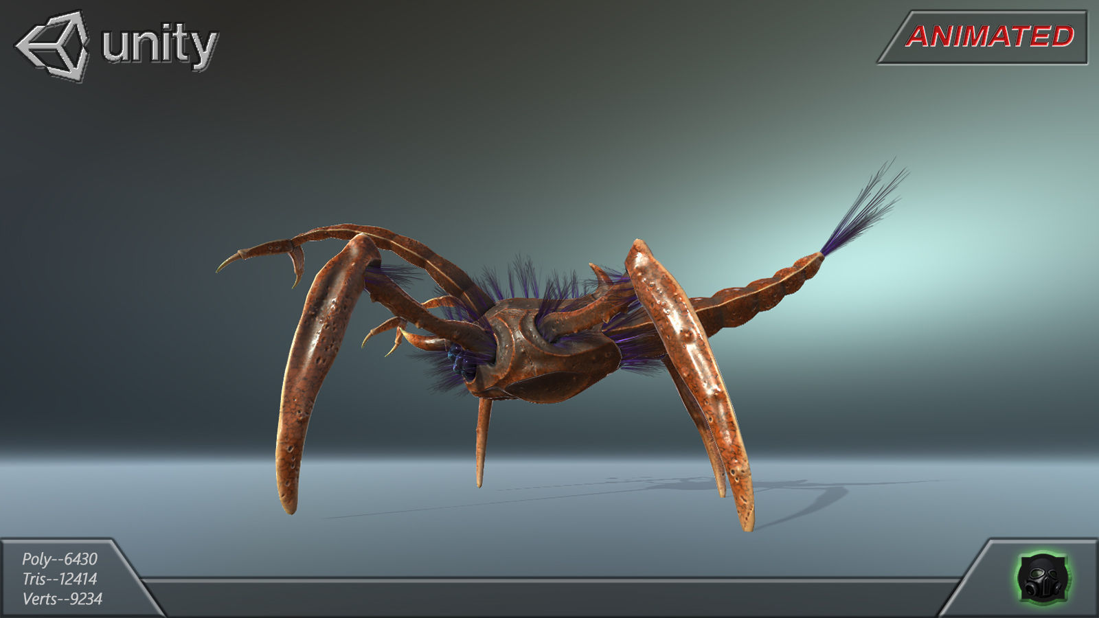  Alien Extraterrestrial Creature 03 Low-poly 3D model_16