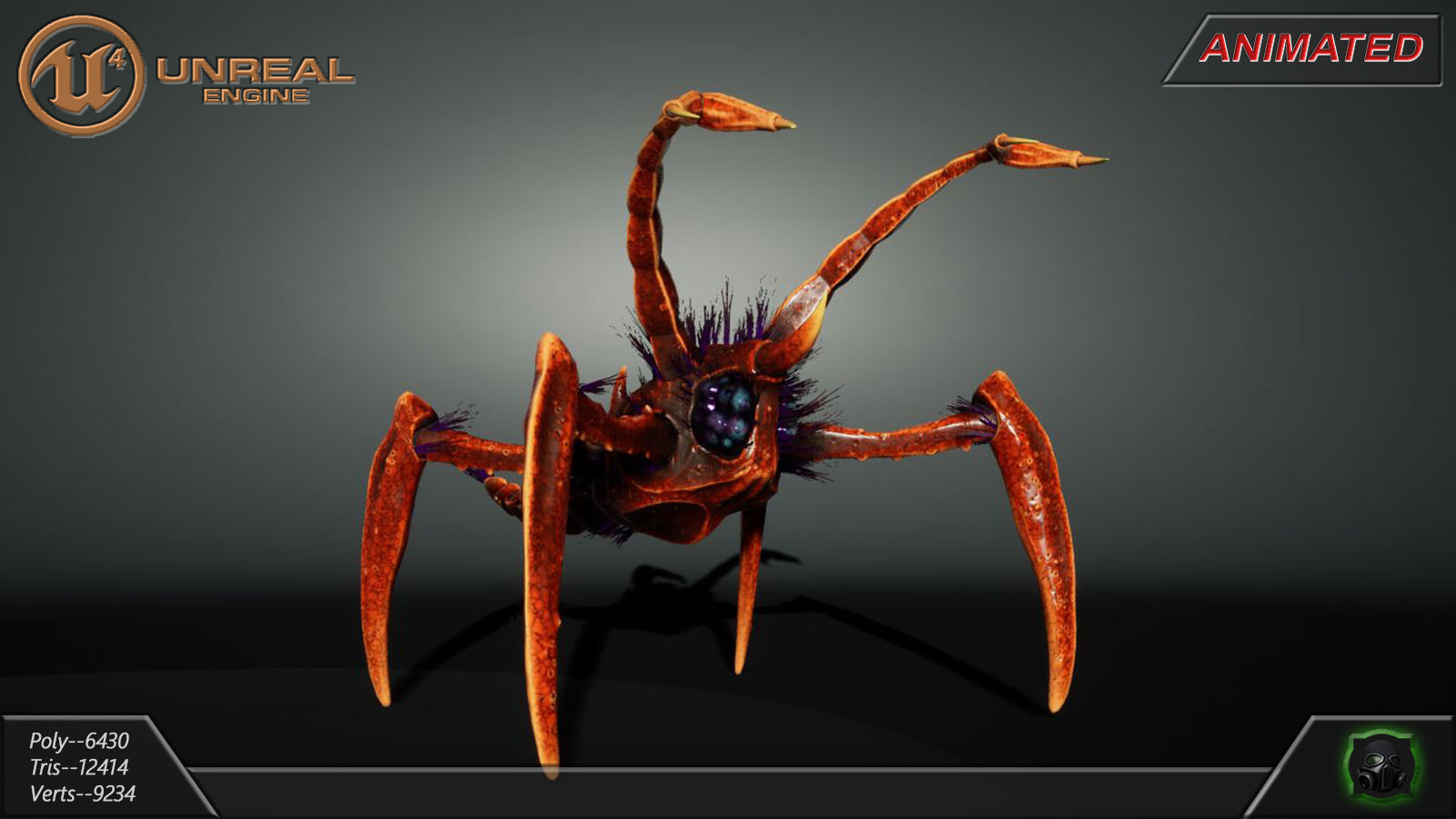  Alien Extraterrestrial Creature 03 Low-poly 3D model_4