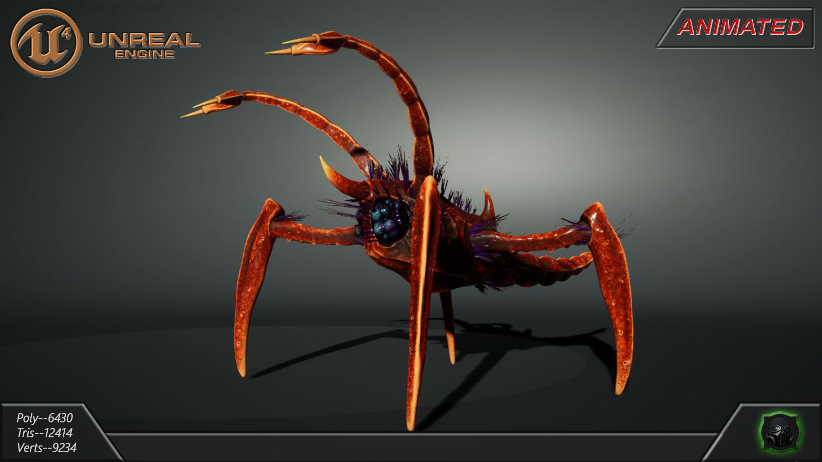  Alien Extraterrestrial Creature 03 Low-poly 3D model_6