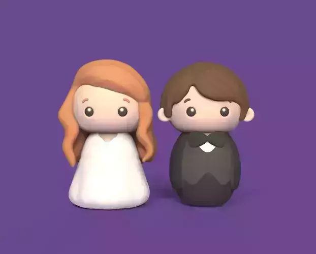 Wedding Cake Topper 3D print model