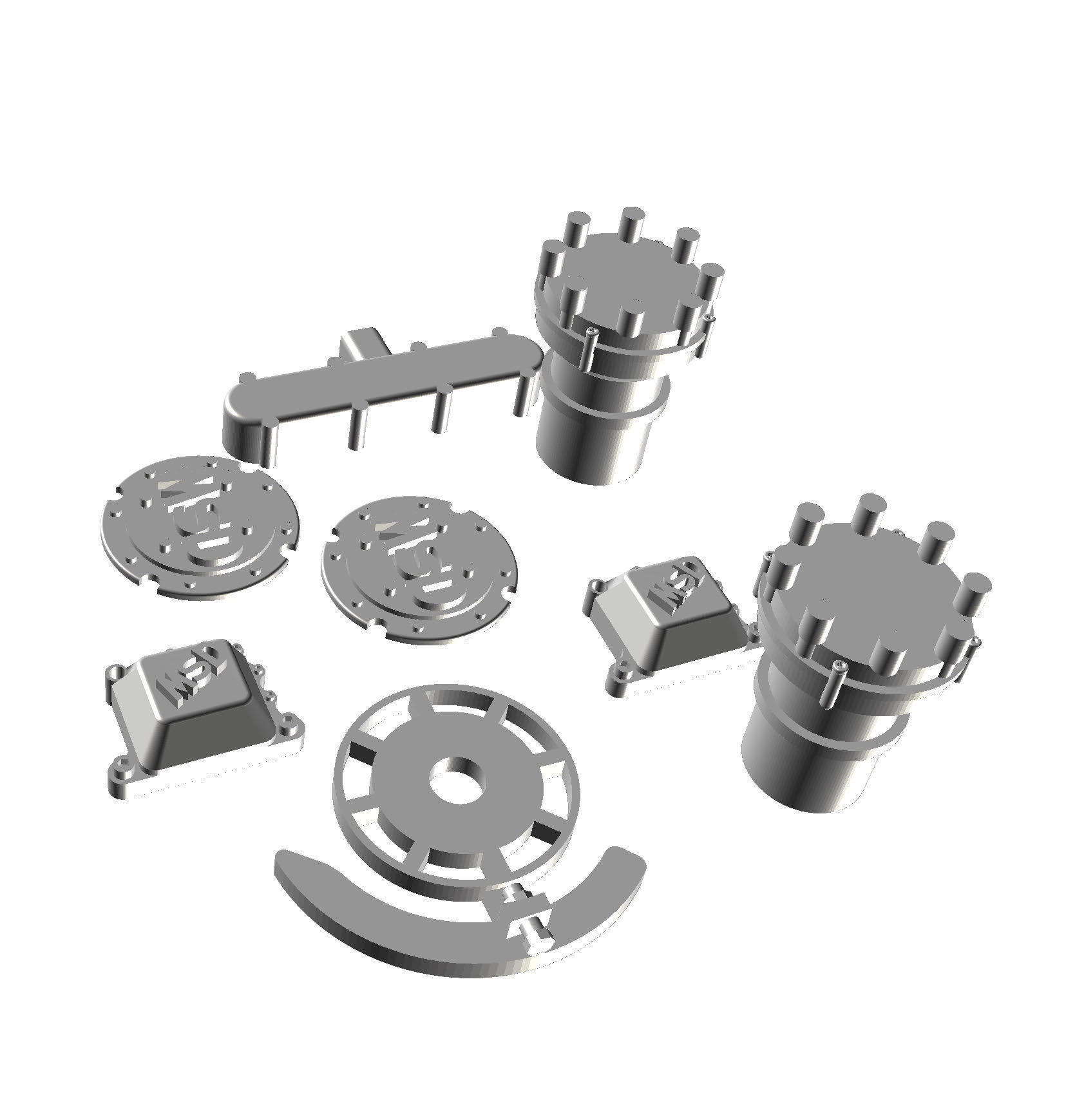 MSD Twin Magneto and Accessories Hemi Drag 3D print model_11