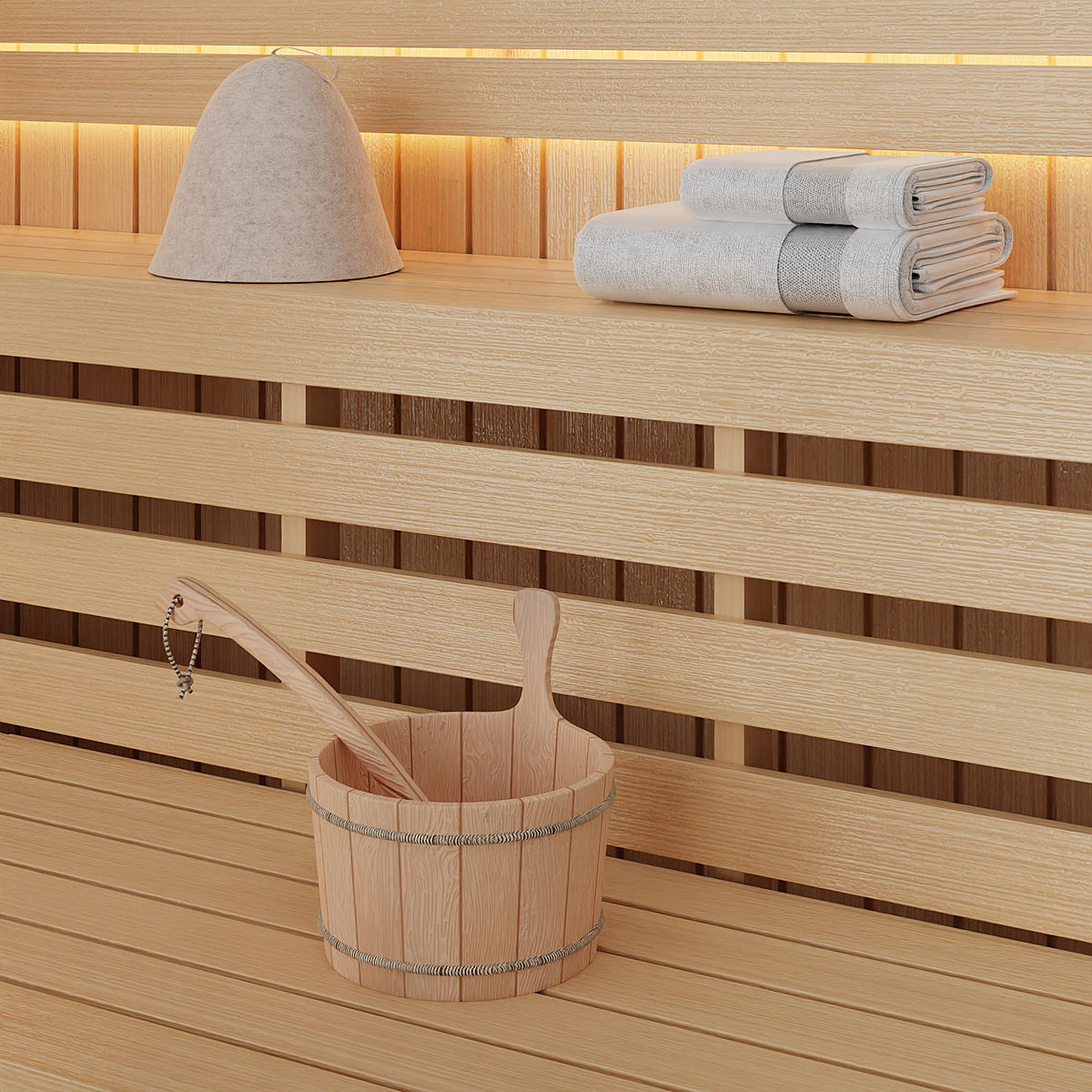 Sauna Set BLENDER 3D Model Cycles 3D model_4