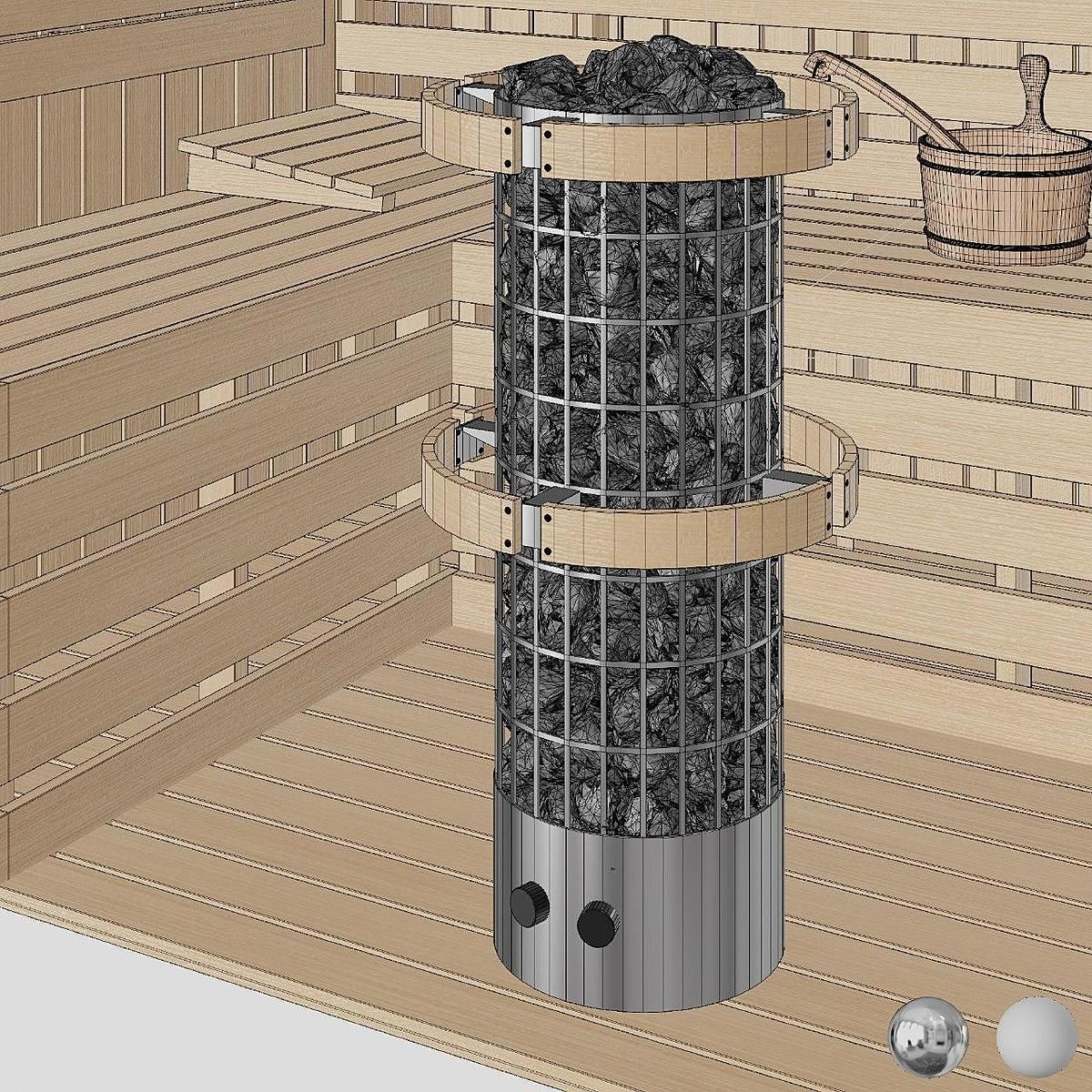 Sauna Set BLENDER 3D Model Cycles 3D model_2