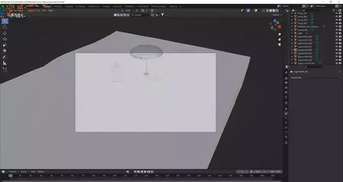 Beach table with object