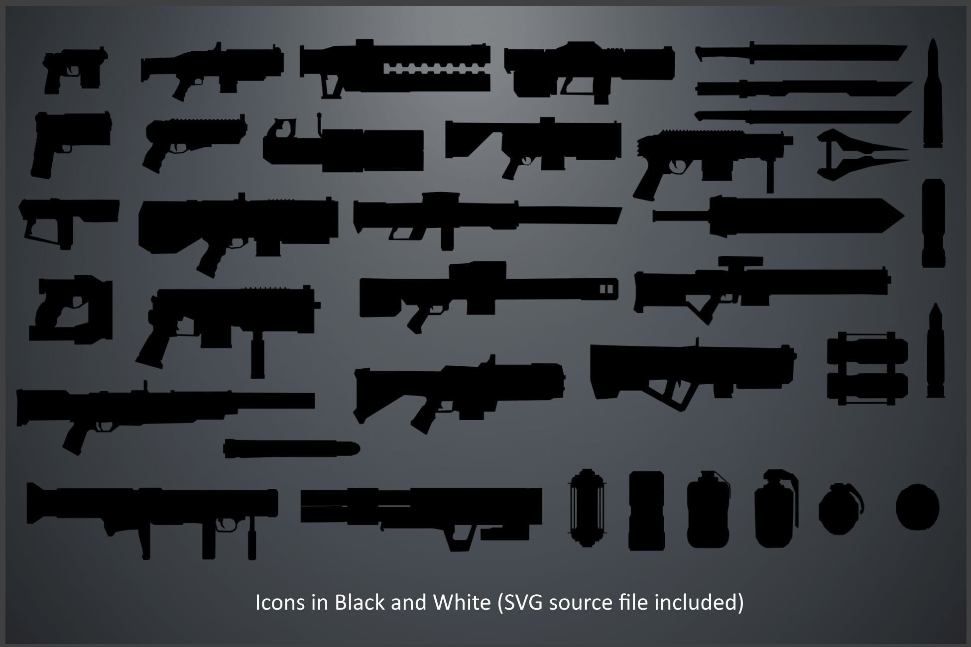 LowPoly Sci Fi Guns Pack Low-poly 3D model_5