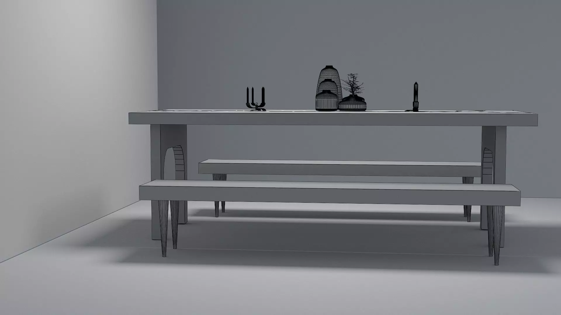 Dining table 3D print model