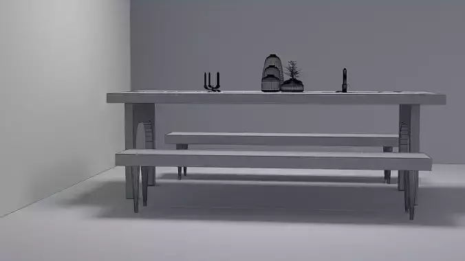 Dining table 3D print model