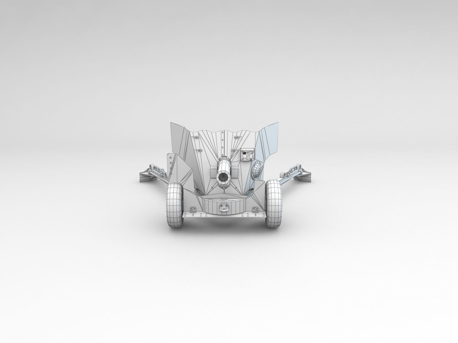 Low Poly Ordnance QF 6-pounder Low-poly 3D model_9