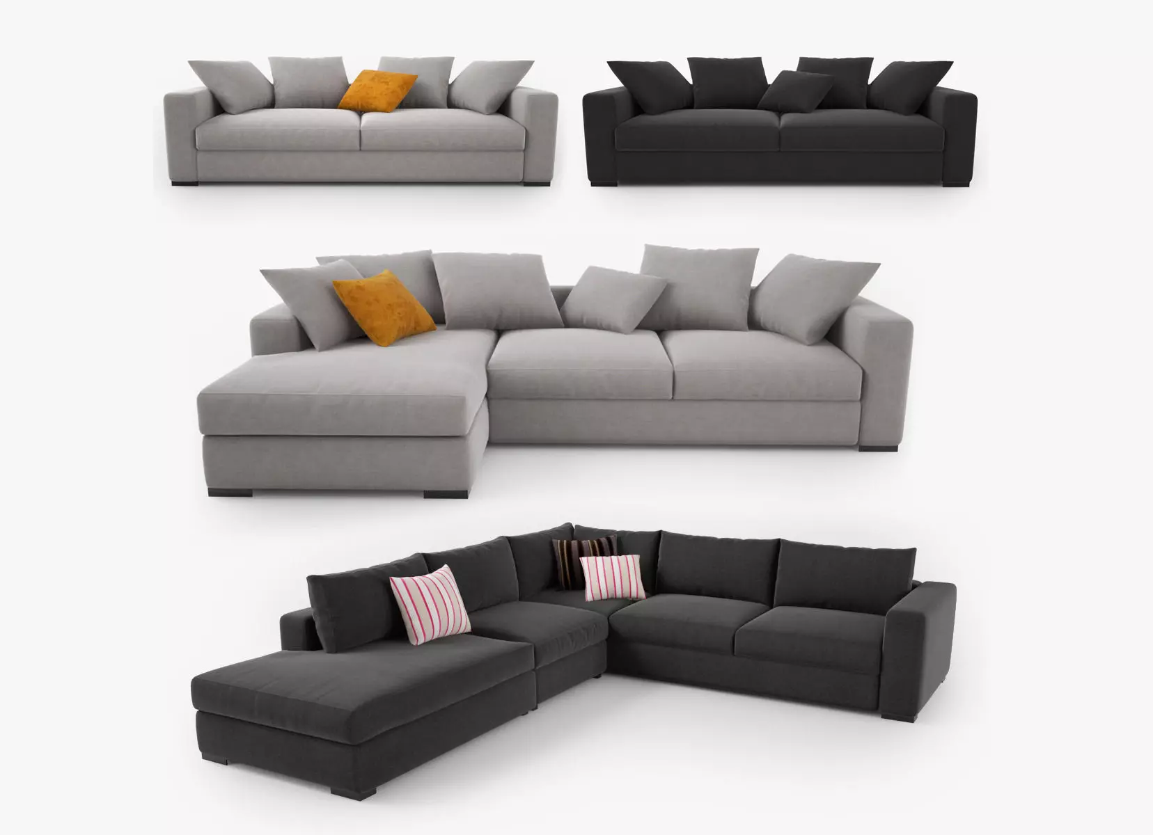 Boconcept Cenova Sofa Set 3D model_0