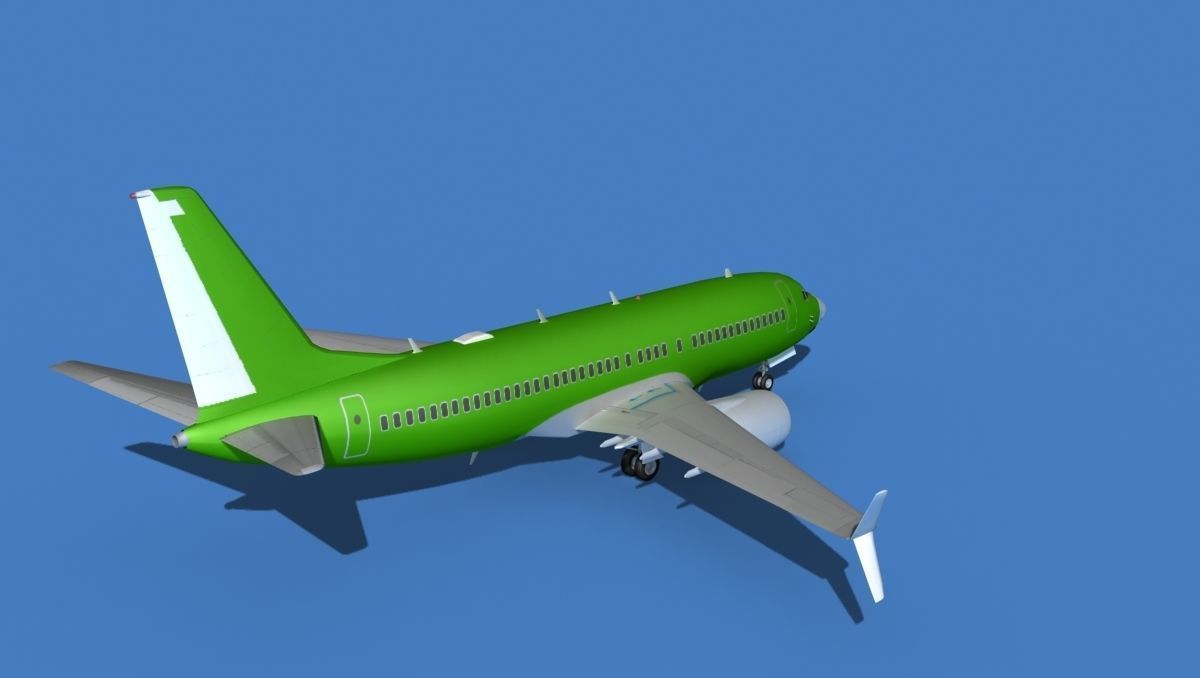 Boeing 737 MAX 7 Bare Metal 3D model_5