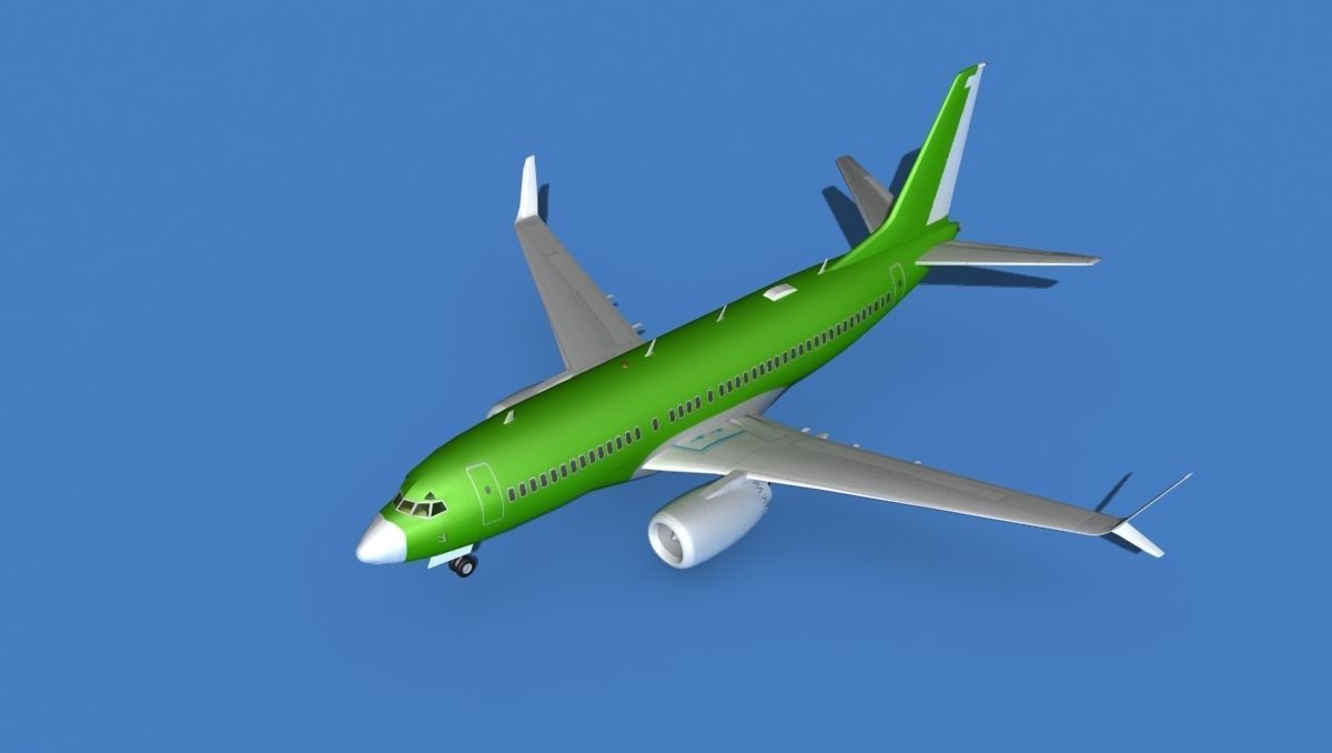Boeing 737 MAX 7 Bare Metal 3D model_10