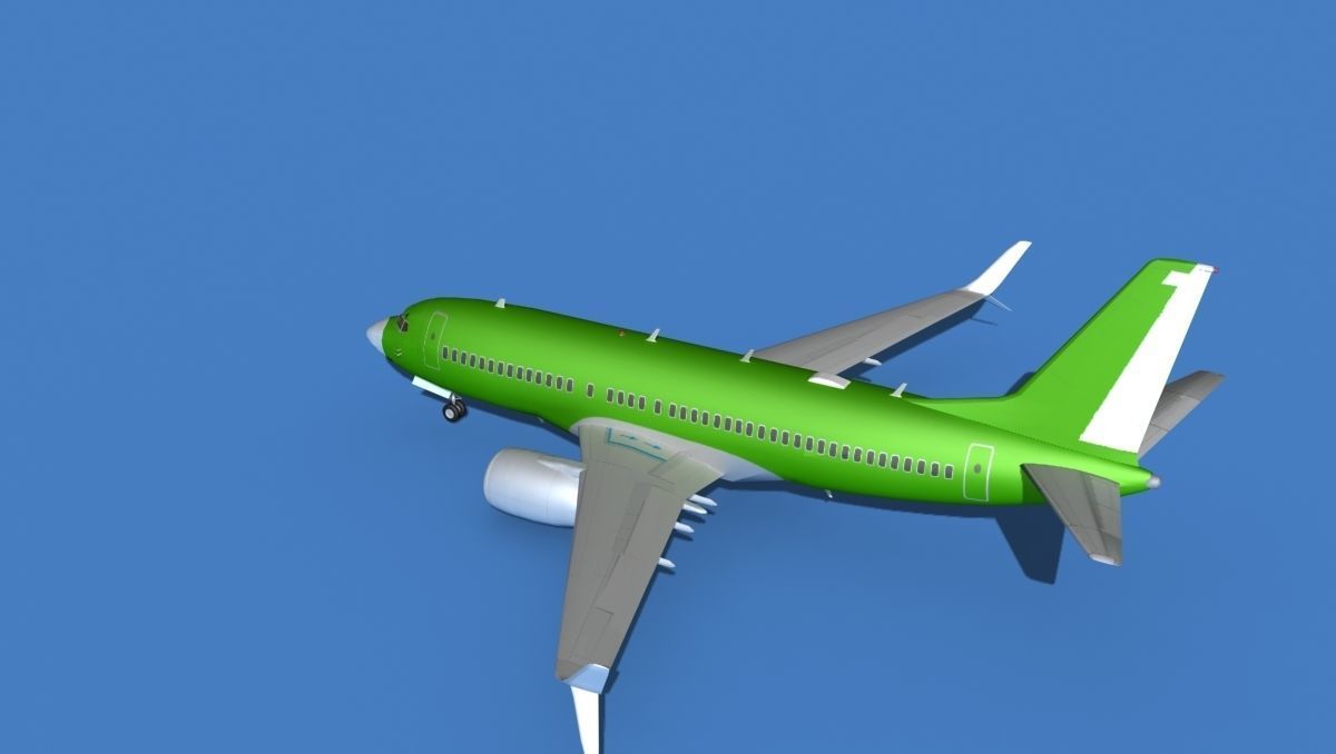 Boeing 737 MAX 7 Bare Metal 3D model_8
