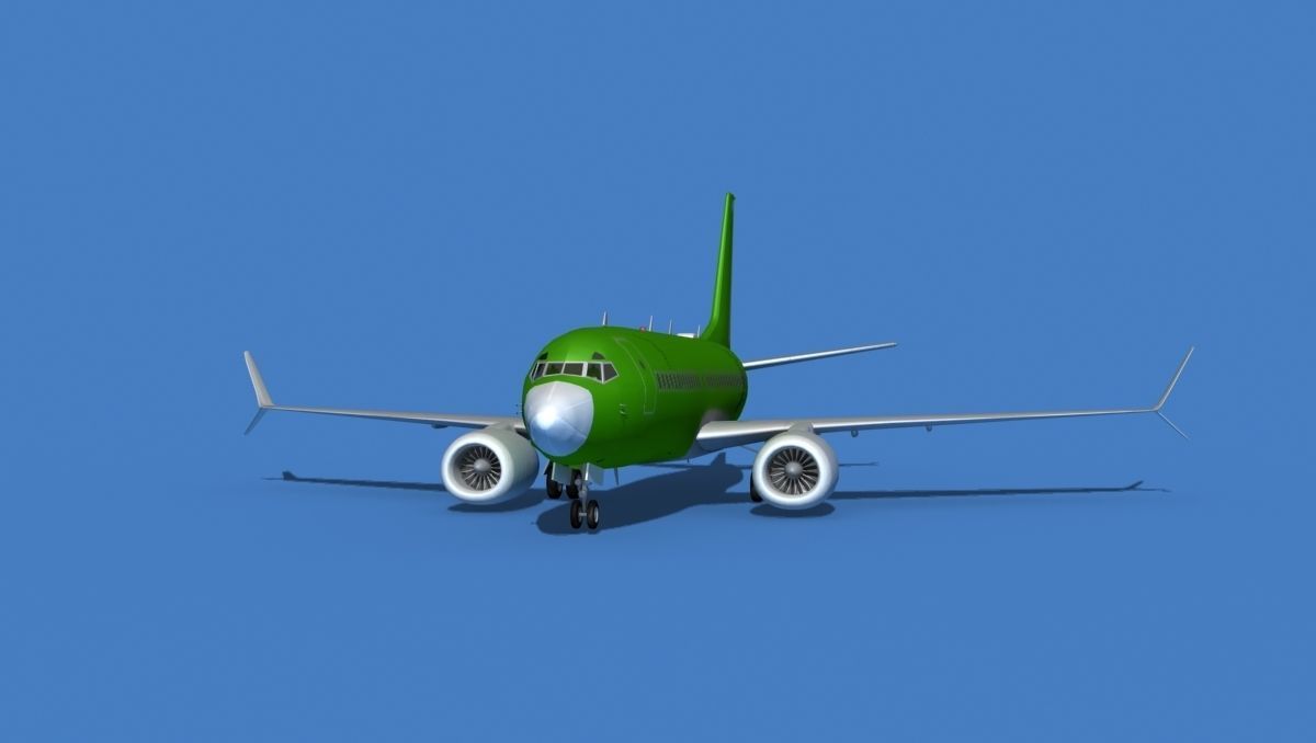 Boeing 737 MAX 7 Bare Metal 3D model_1