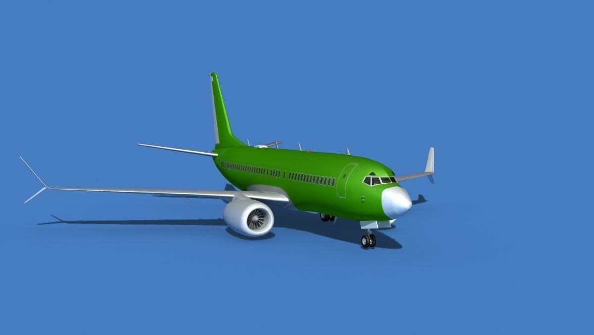 Boeing 737 MAX 7 Bare Metal 3D model_2