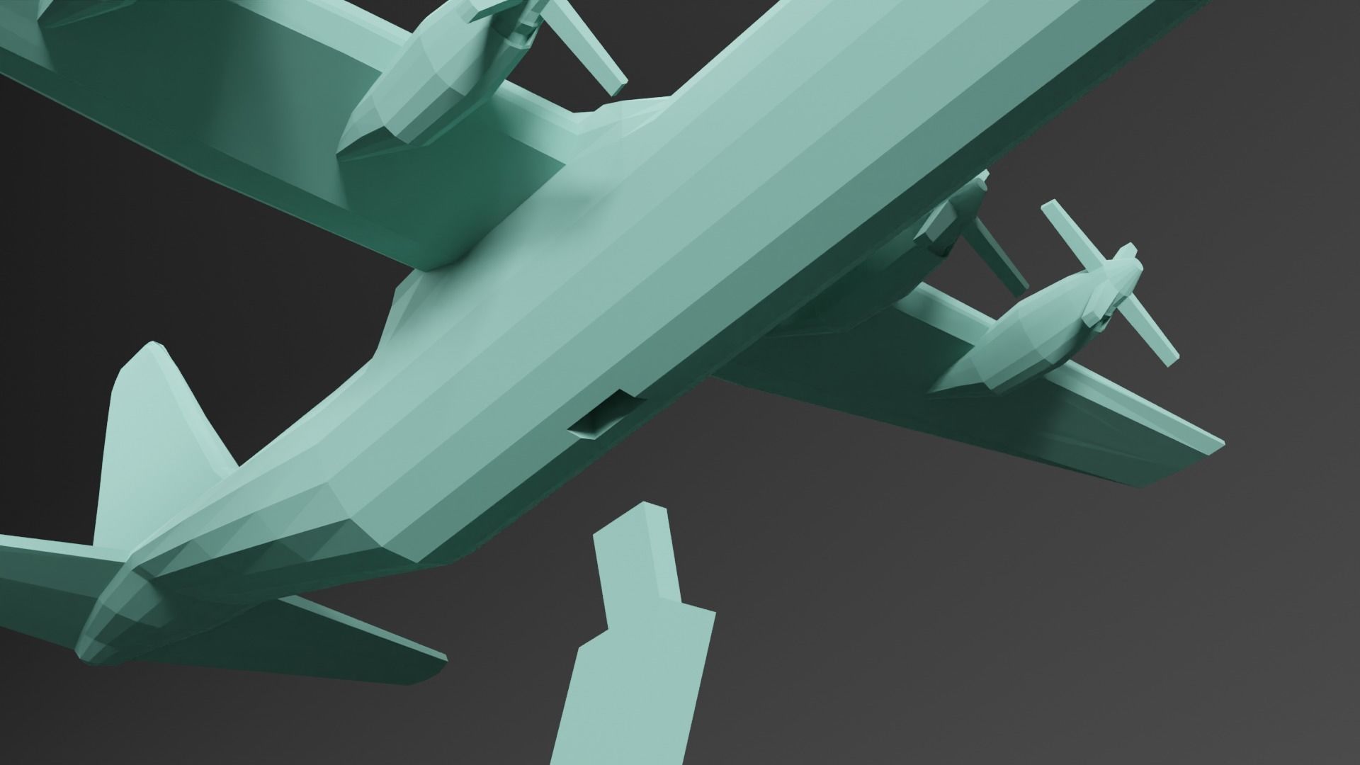 C-130 Plane  3D print model_4