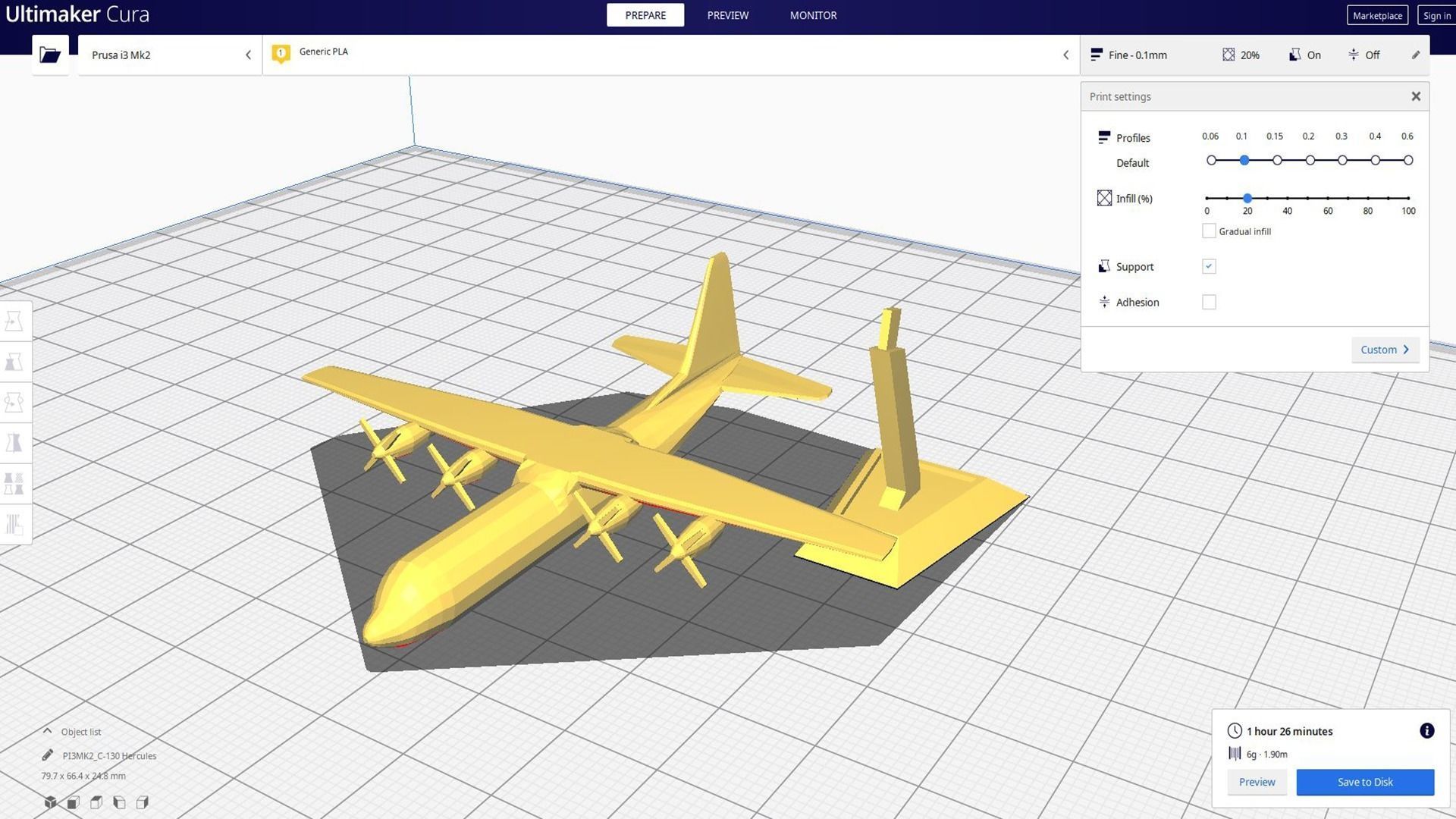C-130 Plane  3D print model_6