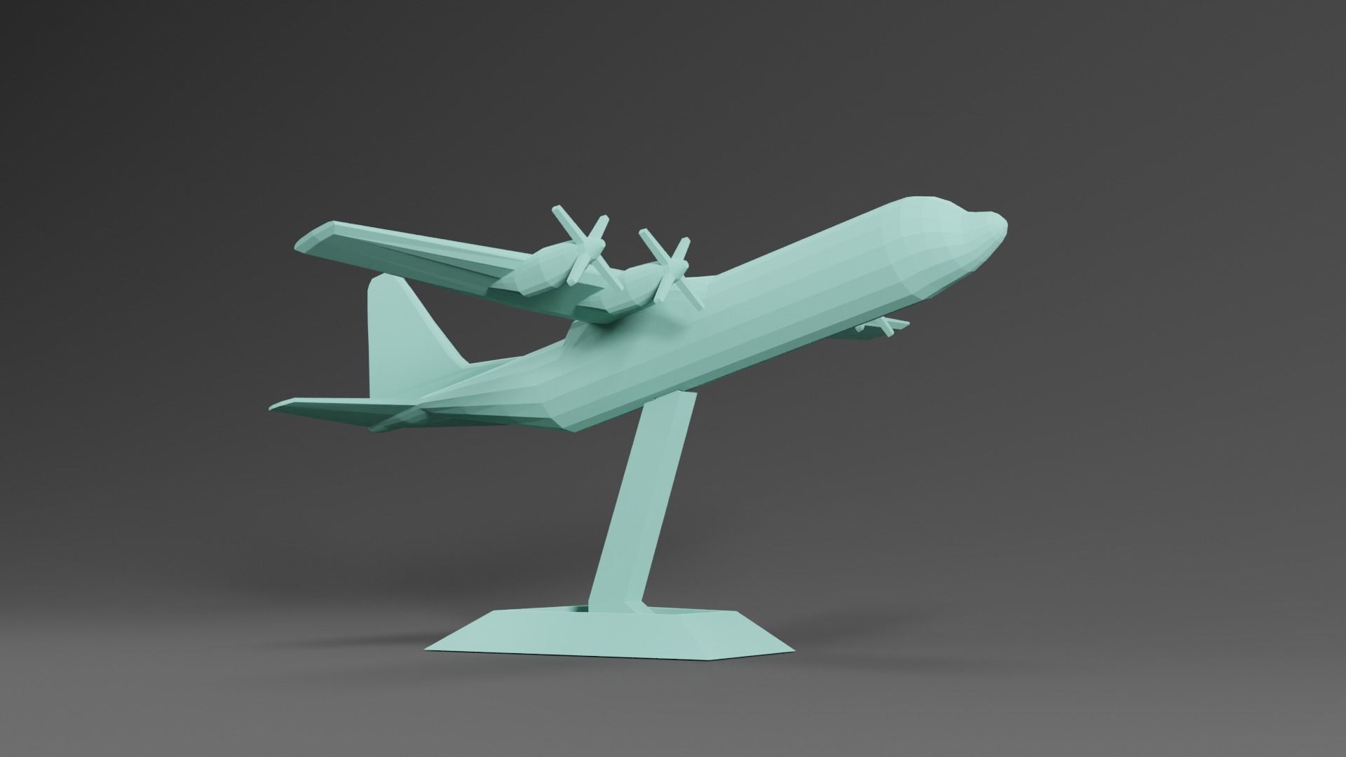 C-130 Plane  3D print model_3