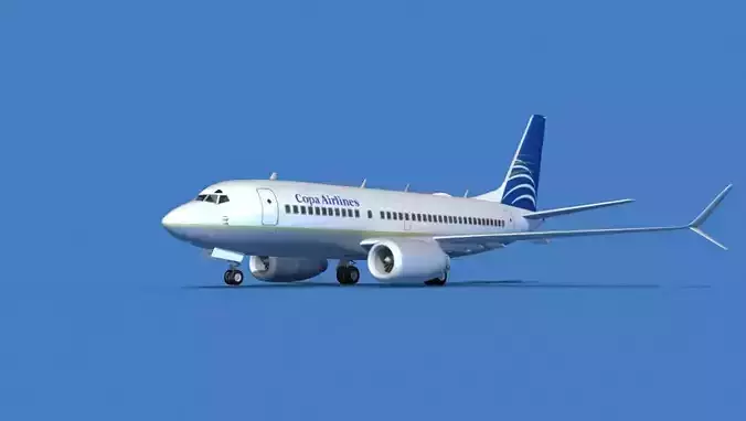 Boeing 737 MAX 7 Copa Airlines 3D model Boeing 737 MAX 7 Copa Airlines 3D model