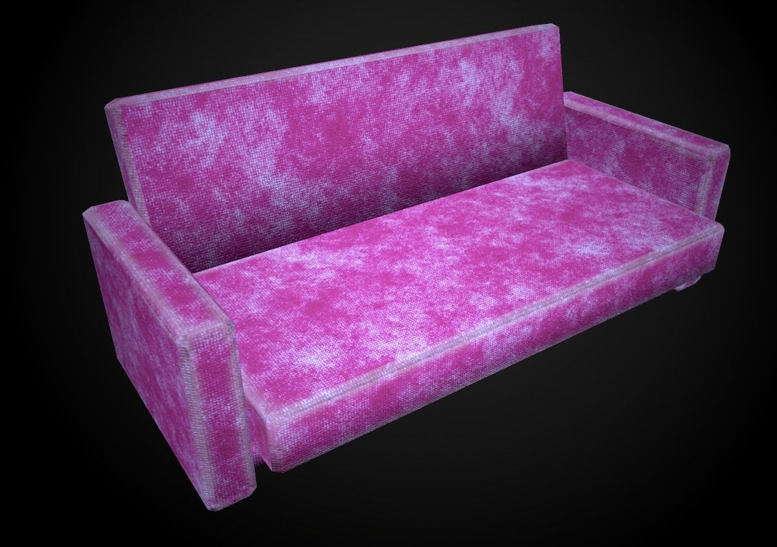 Sofa 6 texture options low and high poly Low-poly 3D model_20