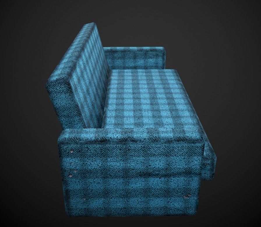 Sofa 6 texture options low and high poly Low-poly 3D model_13