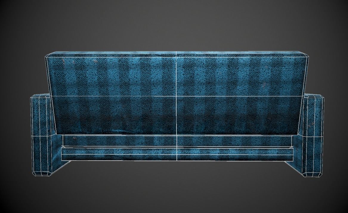 Sofa 6 texture options low and high poly Low-poly 3D model_9