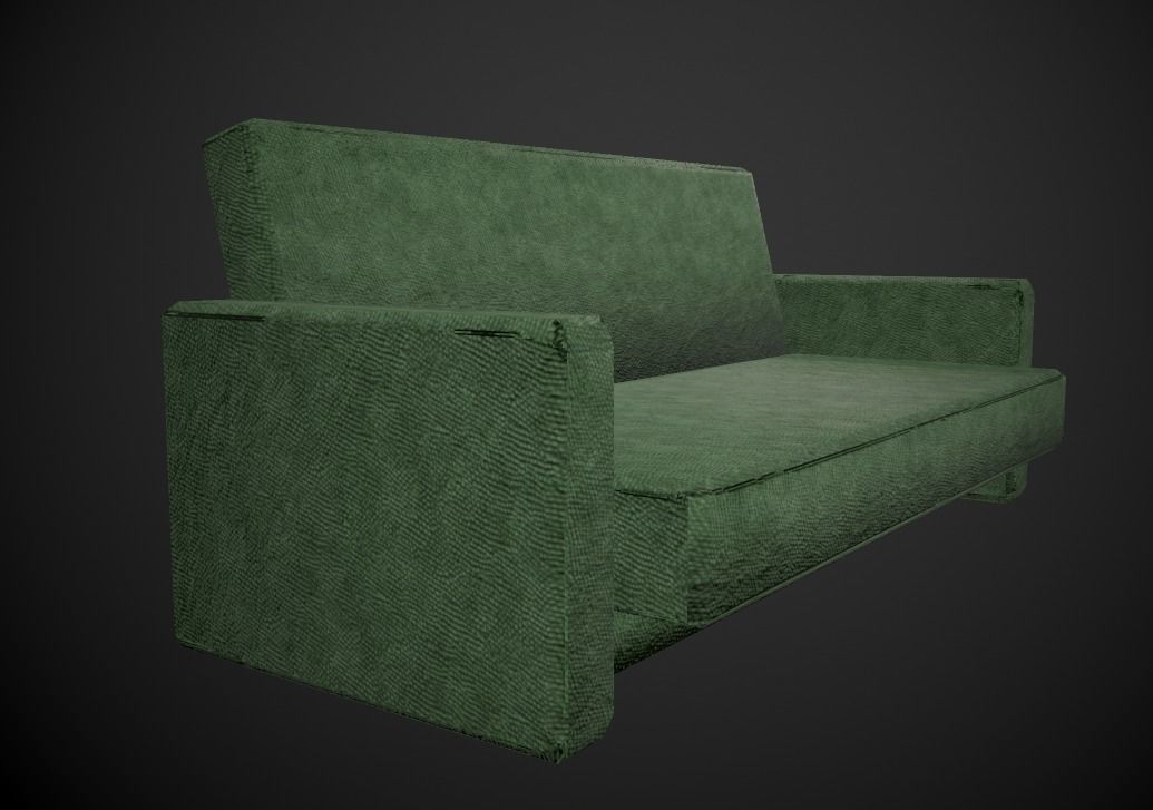 Sofa 6 texture options low and high poly Low-poly 3D model_18