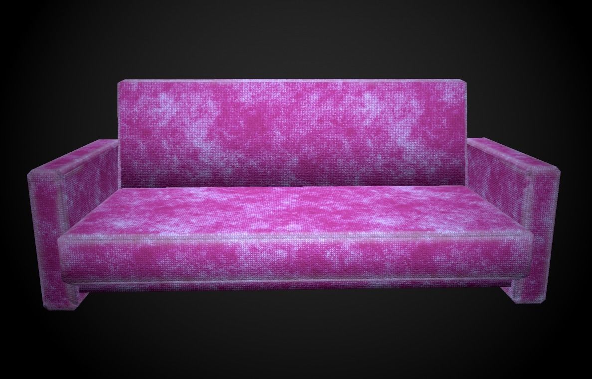 Sofa 6 texture options low and high poly Low-poly 3D model_19