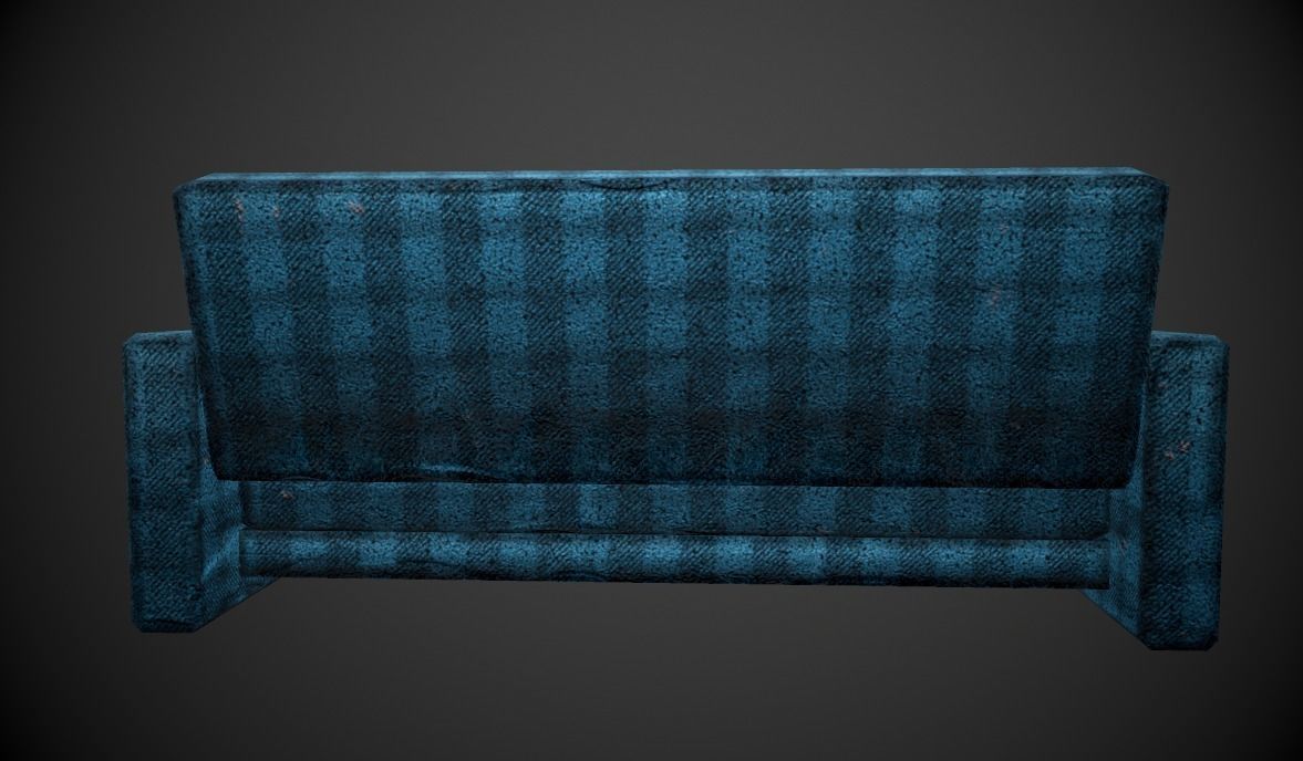 Sofa 6 texture options low and high poly Low-poly 3D model_11