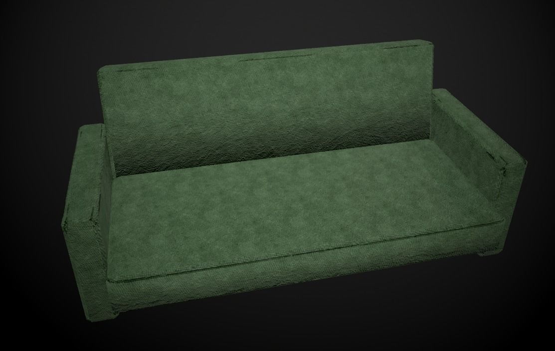 Sofa 6 texture options low and high poly Low-poly 3D model_16