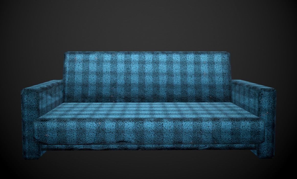 Sofa 6 texture options low and high poly Low-poly 3D model_12