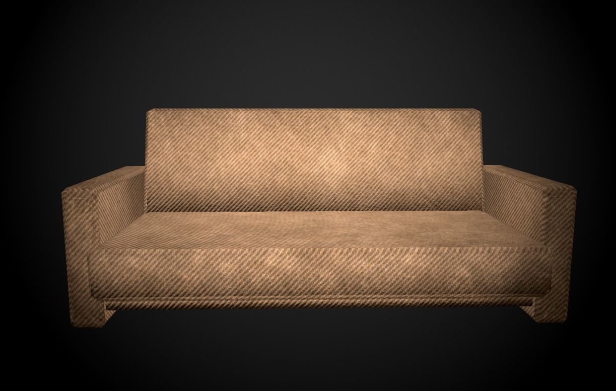 Sofa 6 texture options low and high poly Low-poly 3D model_14