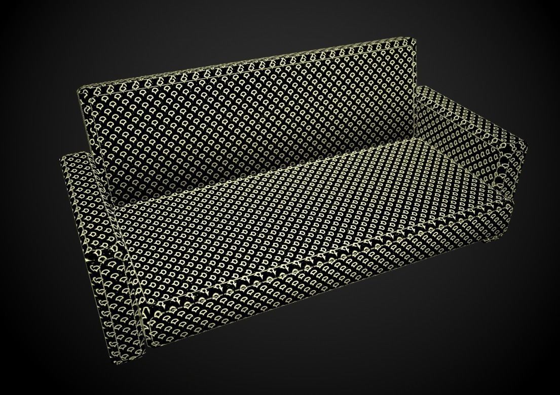 Sofa 6 texture options low and high poly Low-poly 3D model_23