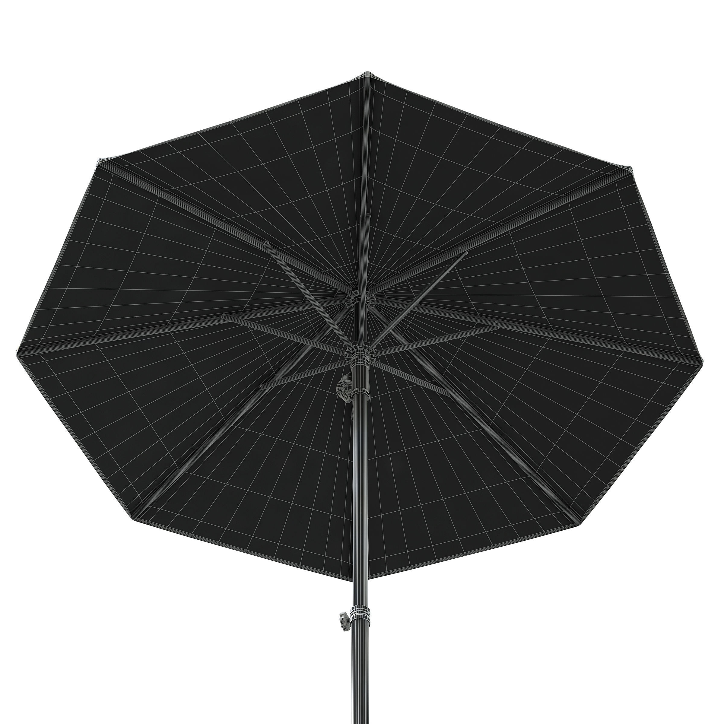 Garden Sun Umbrella 3D model_9