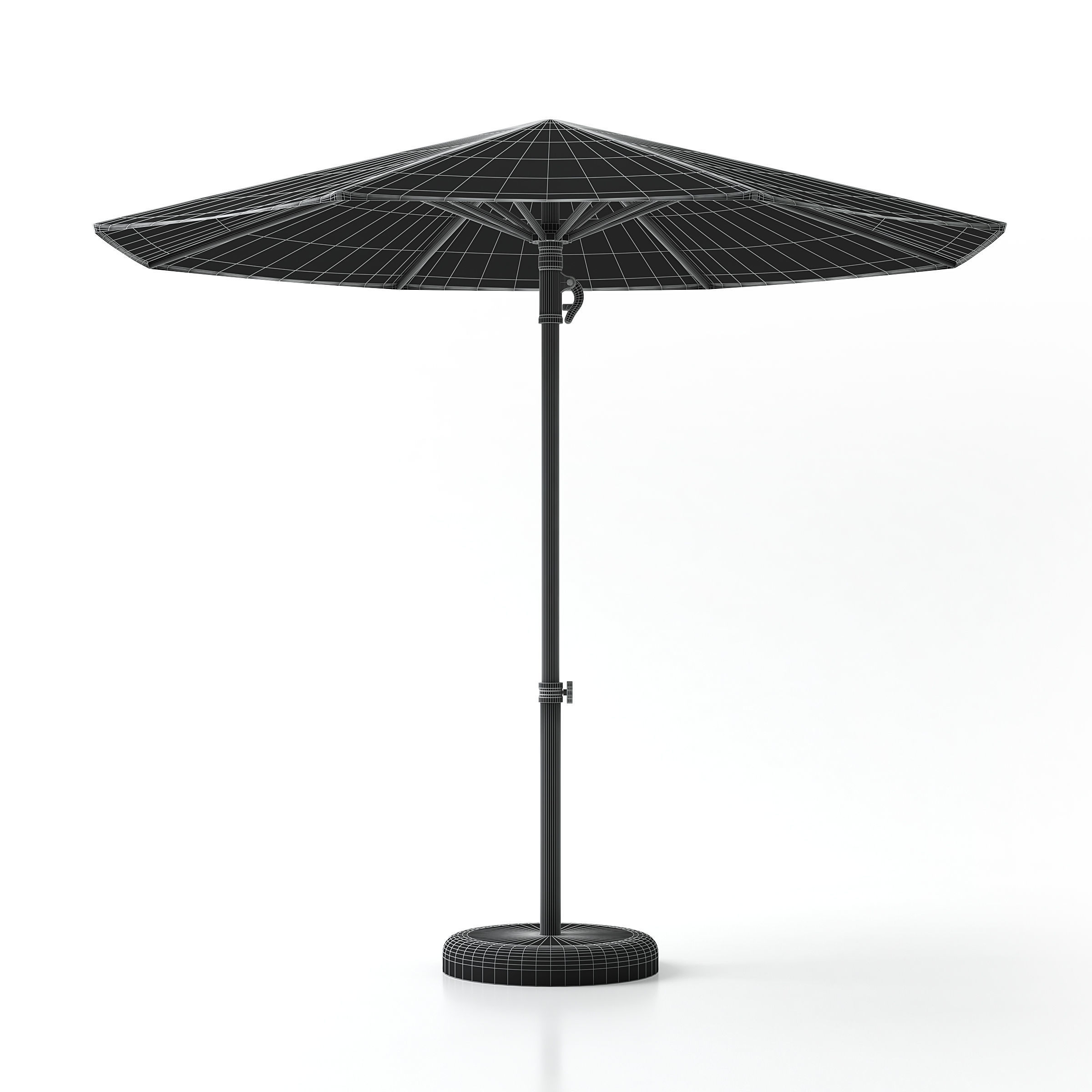 Garden Sun Umbrella 3D model_5