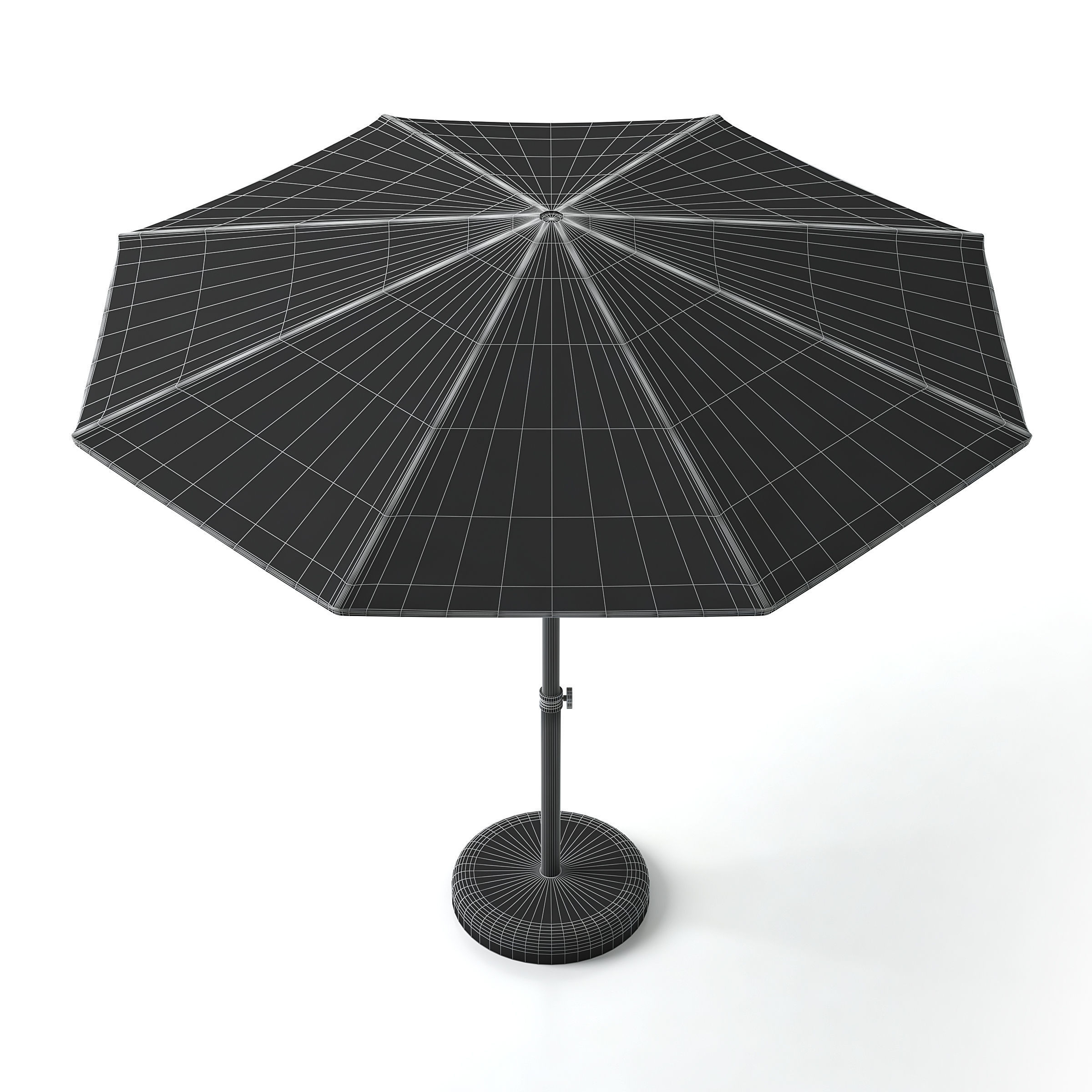 Garden Sun Umbrella 3D model_7
