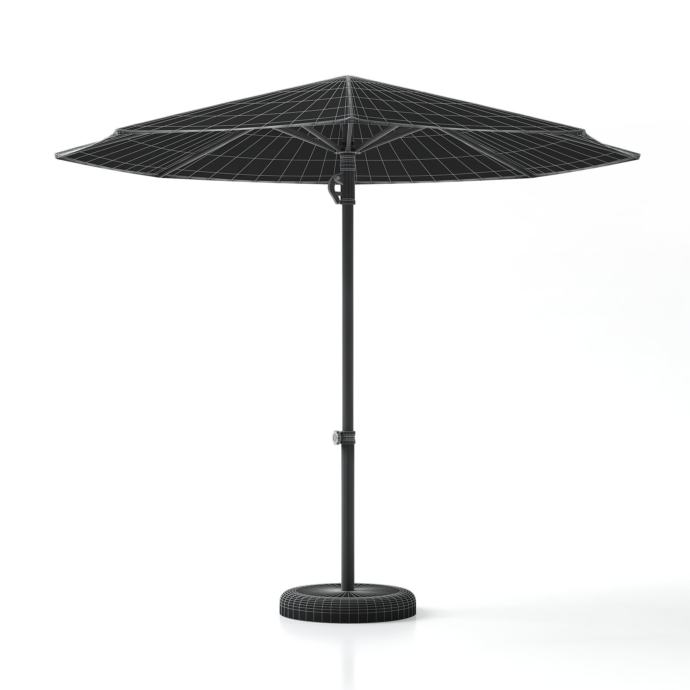 Garden Sun Umbrella 3D model_6