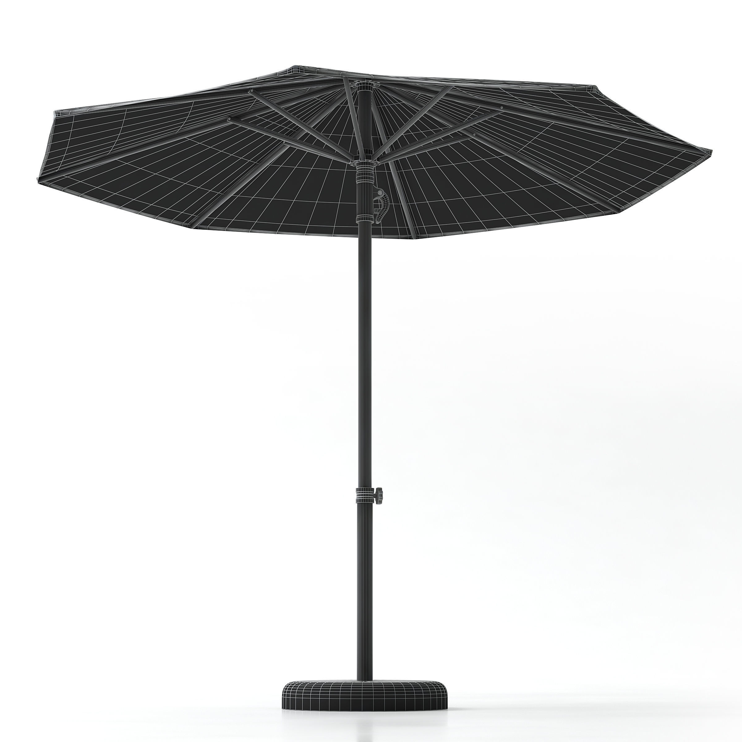 Garden Sun Umbrella 3D model_8
