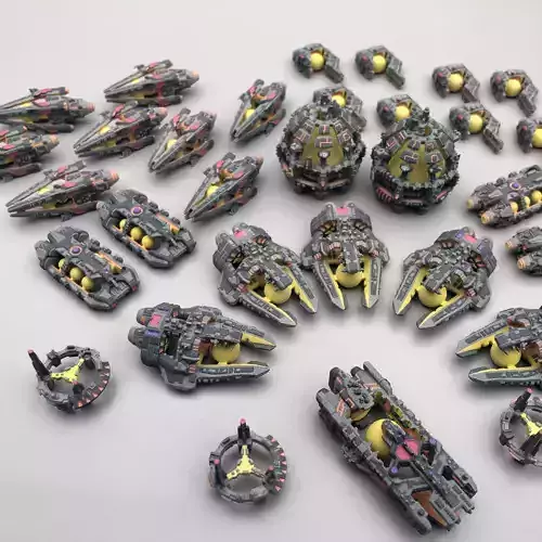 Twilight Imperium ships Embers of Muaat 3D print model