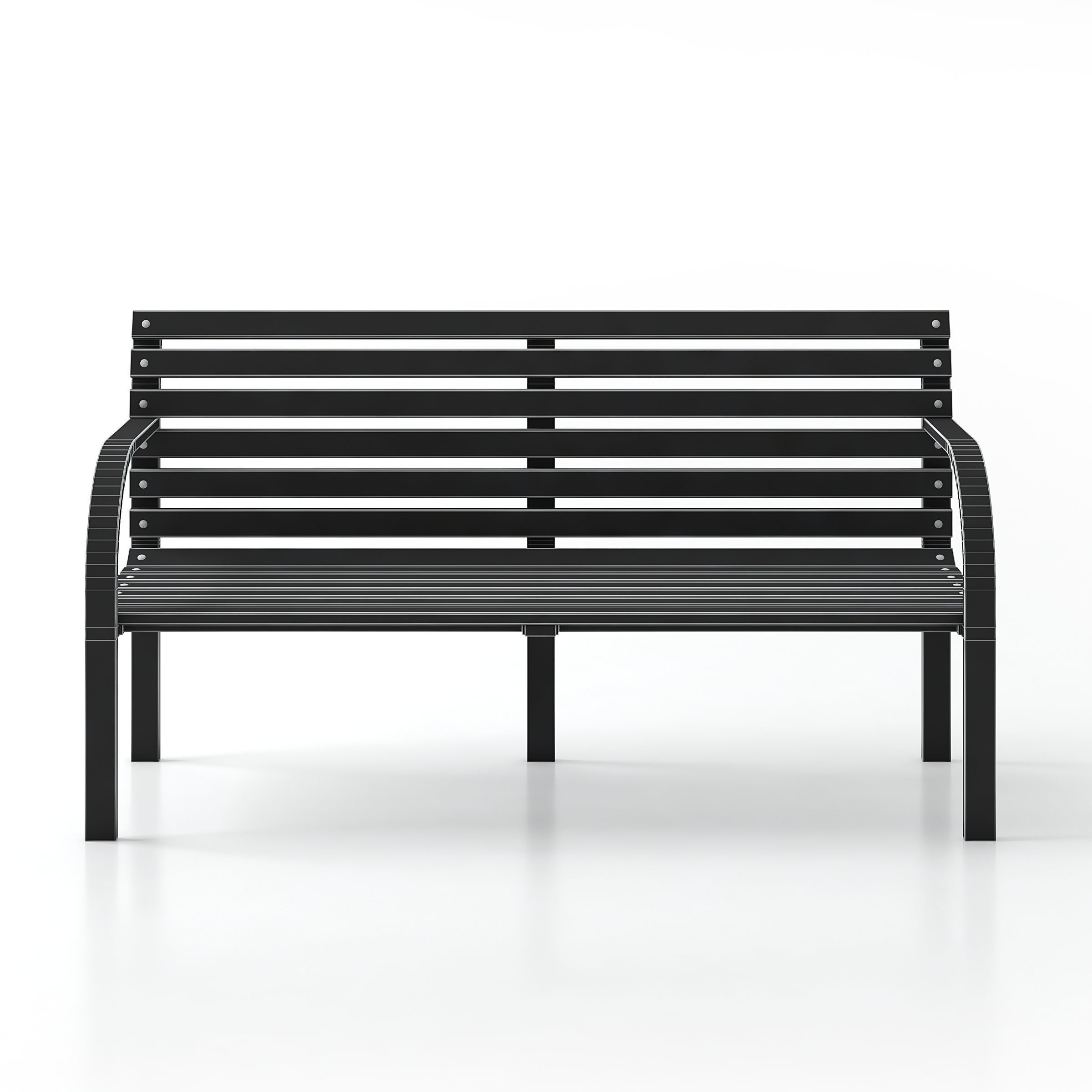 Garden Bench 3D model_6
