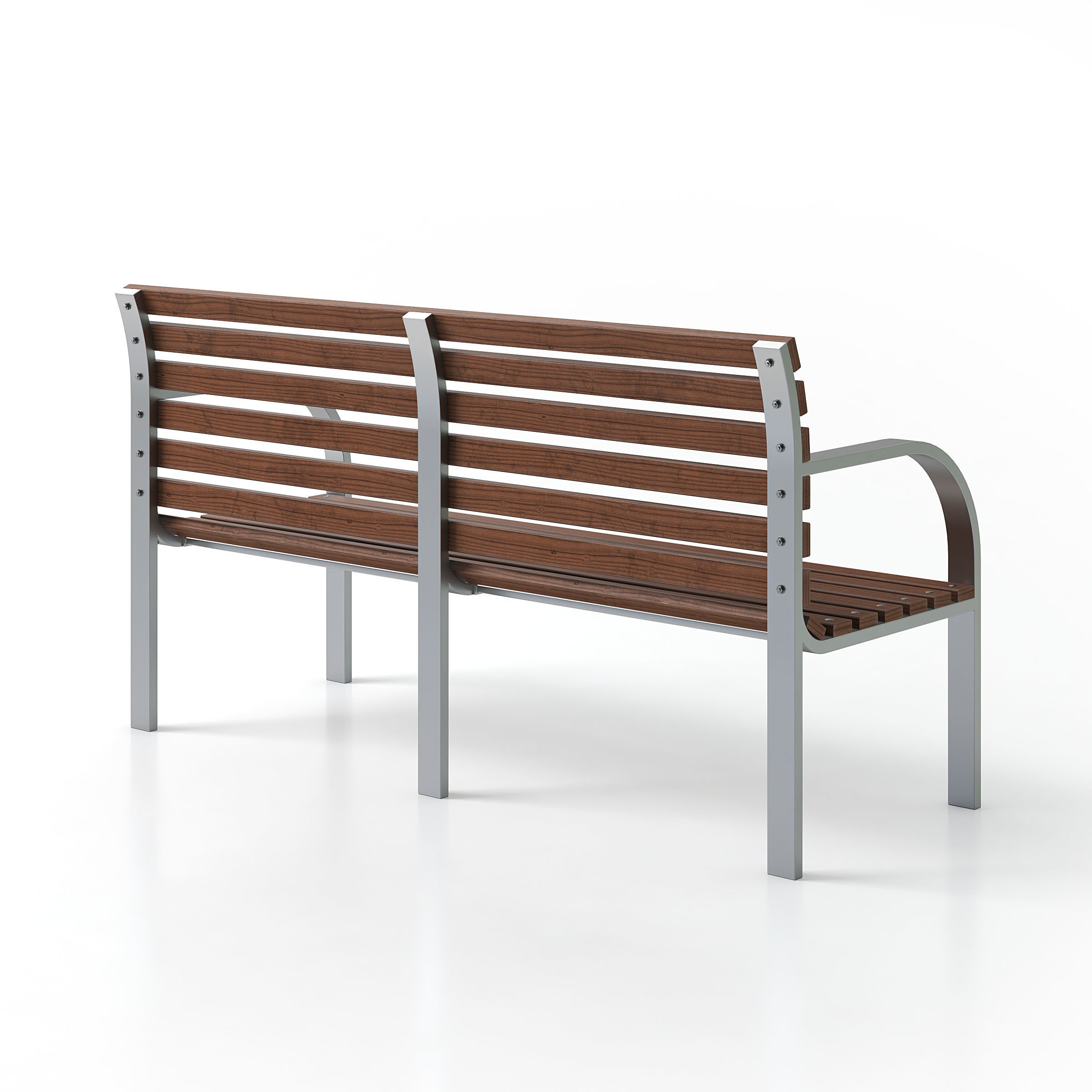Garden Bench 3D model_2