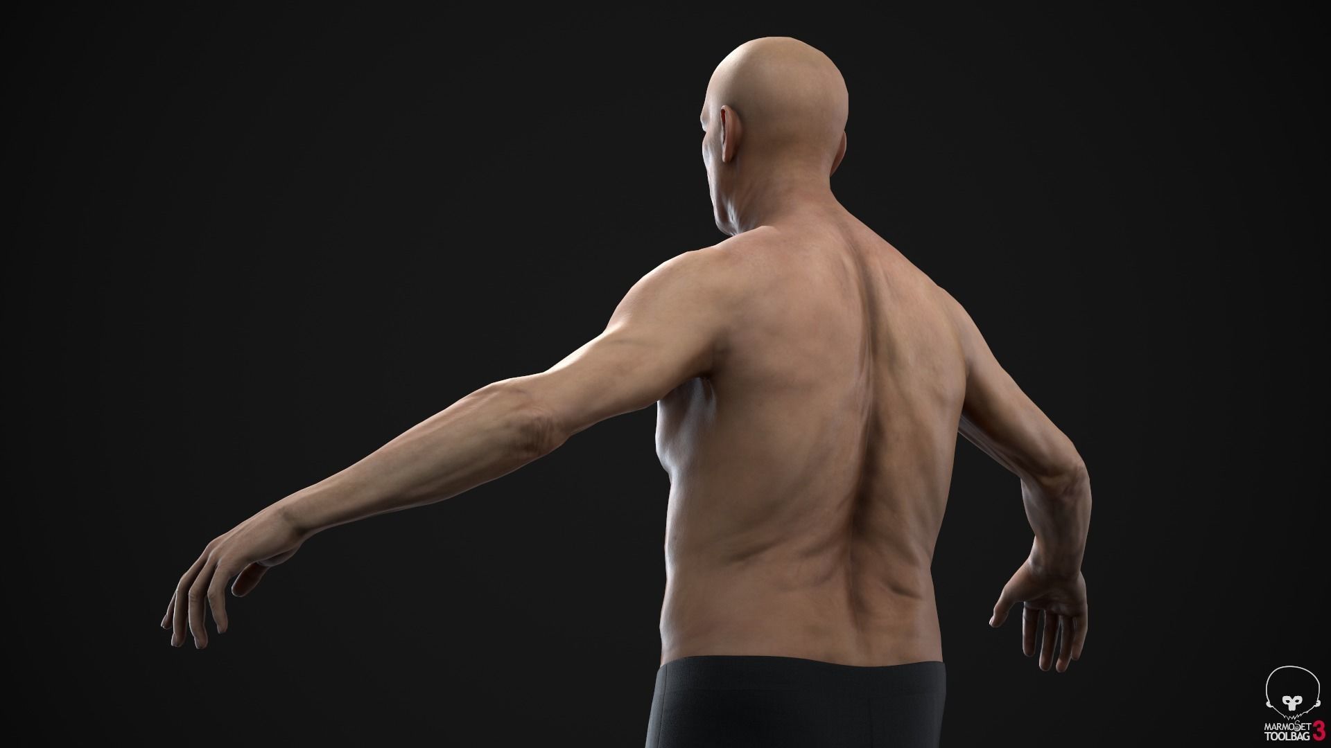 Old man Low-poly 3D model_21