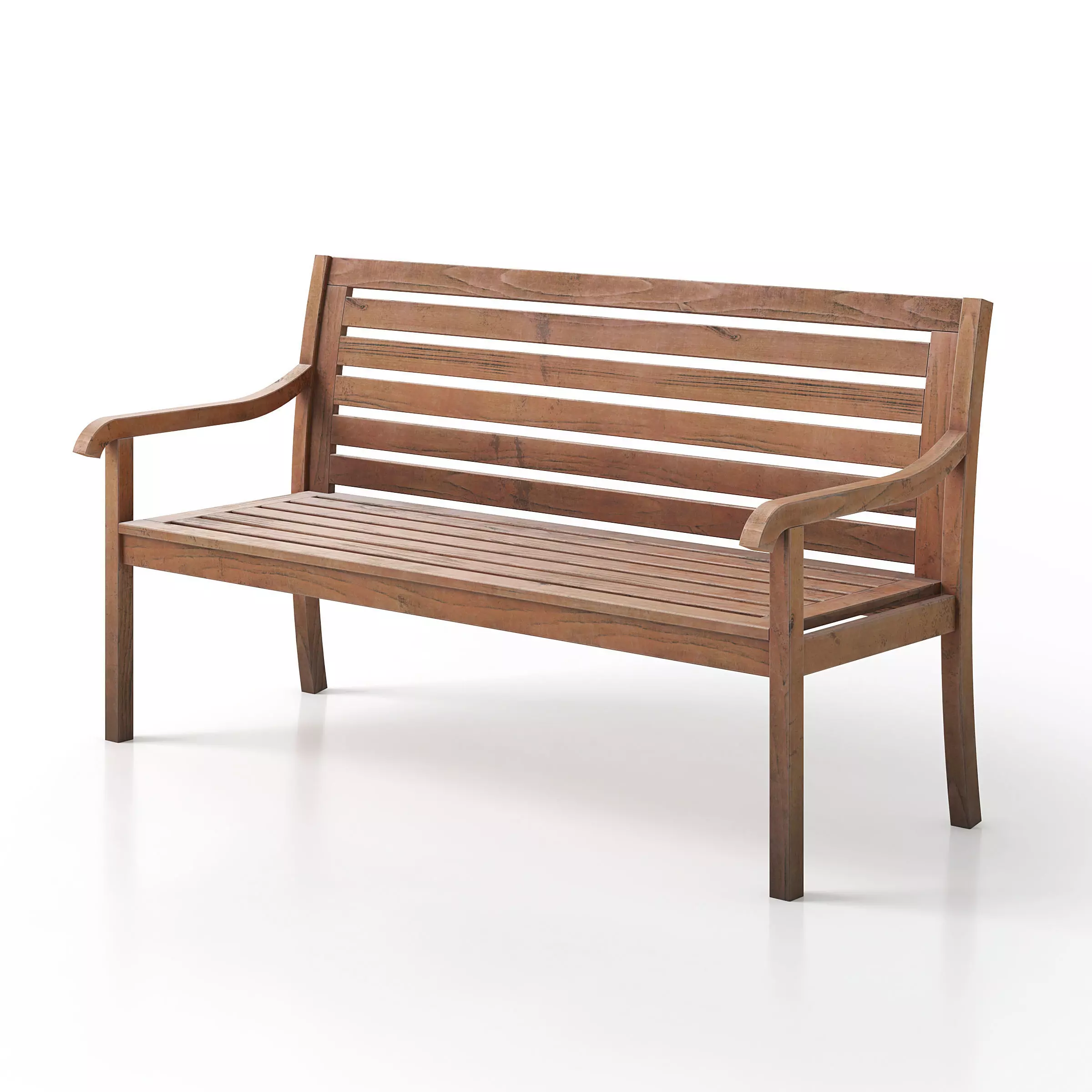 Wooden Bench 3D model