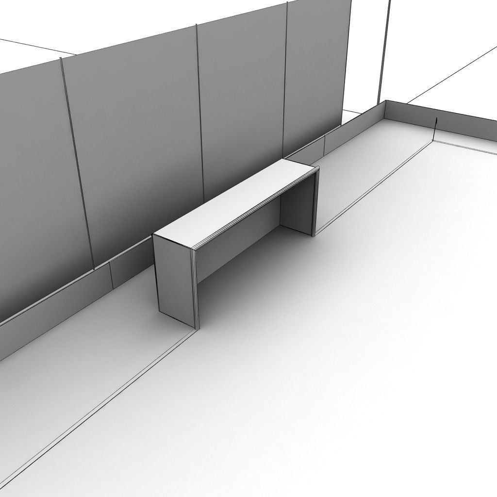 Beach soccer stadium field low poly Low-poly 3D model_8