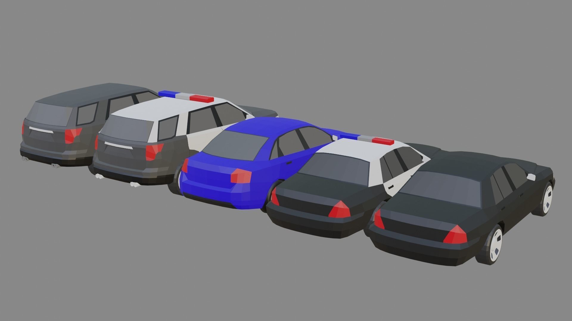 LowPoly Car Pack Low-poly 3D model_1