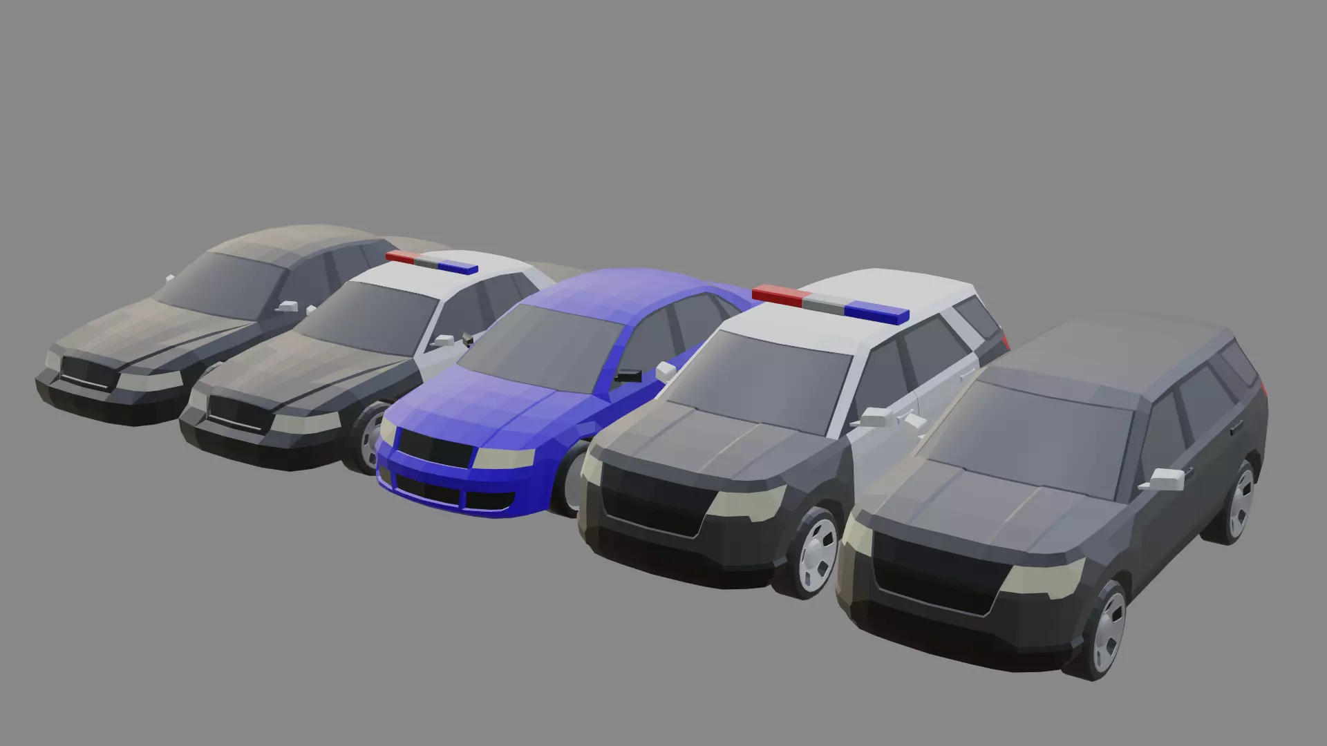 LowPoly Car Pack Low-poly 3D model_0